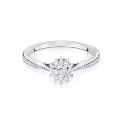 Pierścionek zaręczynowy z brylantami 0.10ct