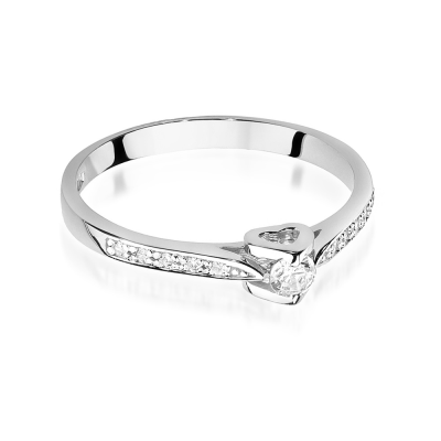 Pierścionek zaręczynowy z brylantami 0.15ct