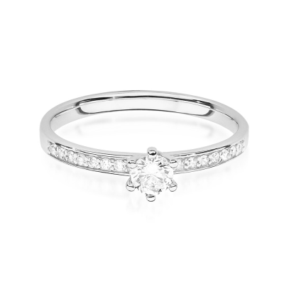 Pierścionek zaręczynowy z brylantami 0.17ct