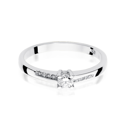Pierścionek zaręczynowy z brylantami 0.19ct