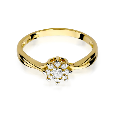 Pierścionek zaręczynowy z brylantami 0.22ct