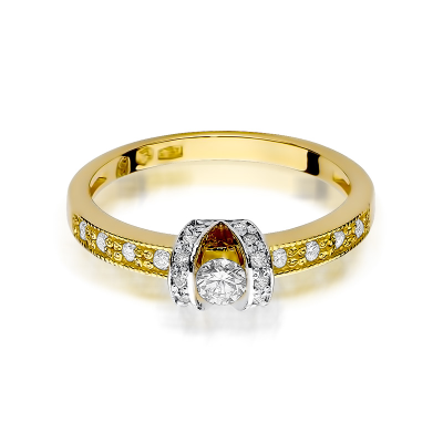 Pierścionek zaręczynowy z brylantami 0.25ct