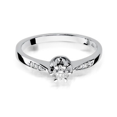 Pierścionek zaręczynowy z brylantami 0.25ct