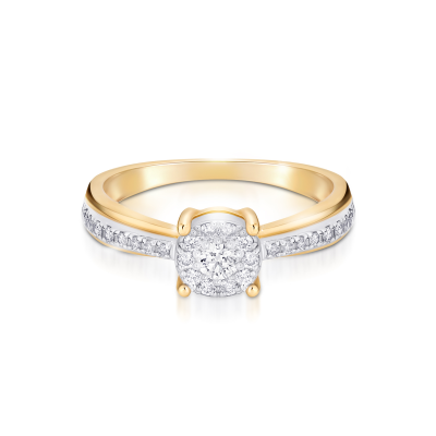 Pierścionek zaręczynowy z brylantami 0.25ct