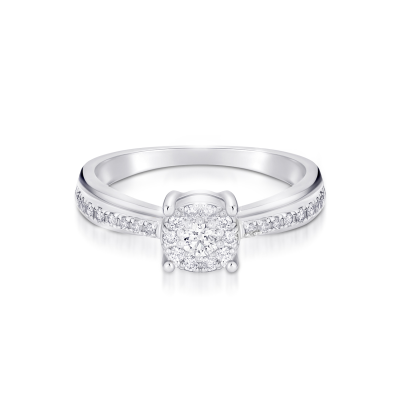 Pierścionek zaręczynowy z brylantami 0.25ct