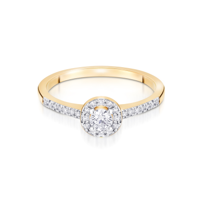 Pierścionek zaręczynowy z brylantami 0.28ct