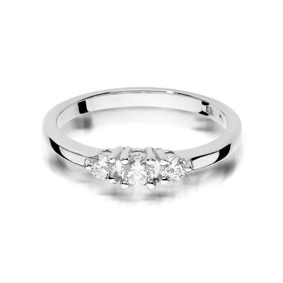 Pierścionek zaręczynowy z brylantami 0.33ct