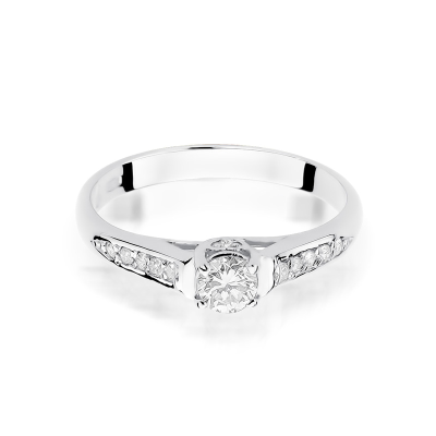 Pierścionek zaręczynowy z brylantami 0.33ct