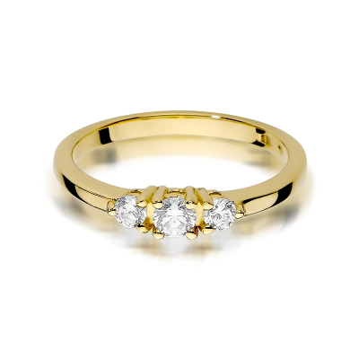 Pierścionek zaręczynowy z brylantami 0.33ct