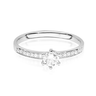 Pierścionek zaręczynowy z brylantami 0.37ct
