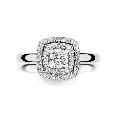 Pierścionek zaręczynowy z brylantami 0.50ct