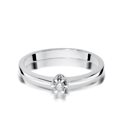 Pierścionek zaręczynowy z brylantem 0.04ct