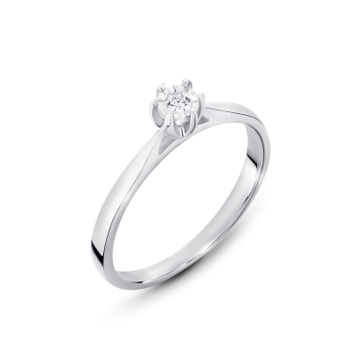 Pierścionek zaręczynowy z brylantem 0.05ct