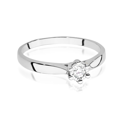 Pierścionek zaręczynowy z brylantem 0.08ct