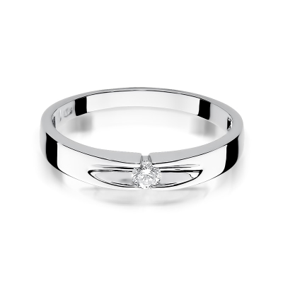 Pierścionek zaręczynowy z brylantem 0.08ct