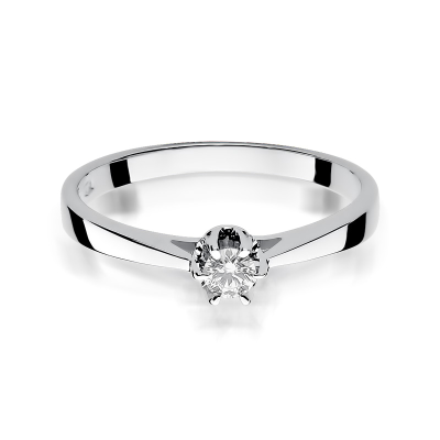 Pierścionek zaręczynowy z brylantem 0.12ct