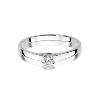 Pierścionek zaręczynowy z brylantem 0.12ct