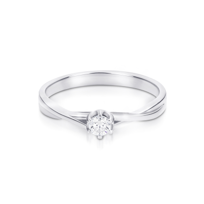 Pierścionek zaręczynowy z brylantem 0.12ct