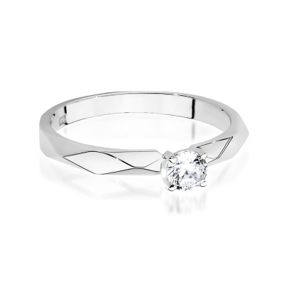 Pierścionek zaręczynowy z brylantem 0.15ct