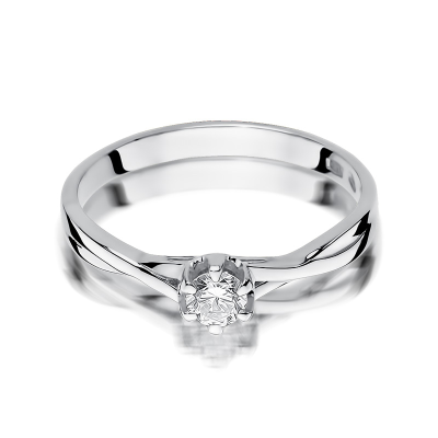 Pierścionek zaręczynowy z brylantem 0.23ct
