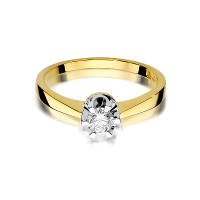 Pierścionek zaręczynowy z brylantem 0.25ct
