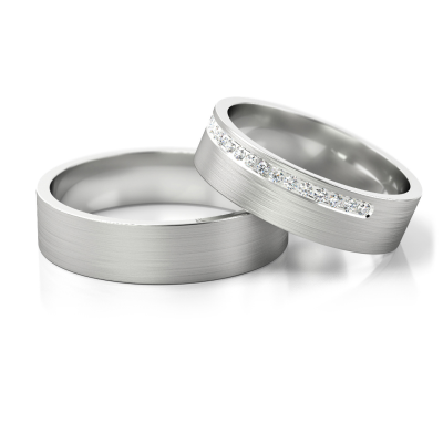 Ślubne obrączki: białe, 5.3mm