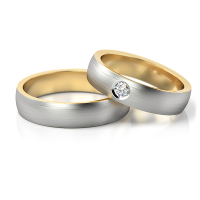 Ślubne obrączki: dwukolorowe, 4.8mm