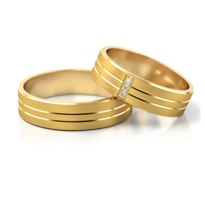 Ślubne obrączki: żółte, 5.3mm